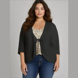 Debenhams London Casual Collection Layer-Look‎ Tie-Front Top Size 18 ( EU 22)